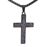 "Living" Aquamarine Cross - Medium