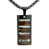 Mammoth Tooth Rectangle Pendant