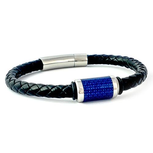 Blue Carbon Fiber Bracelet
