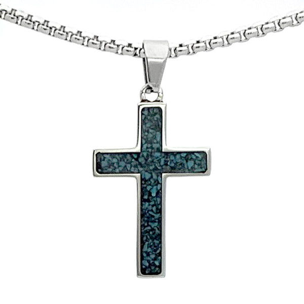 Turquoise Cross Pendant - Small